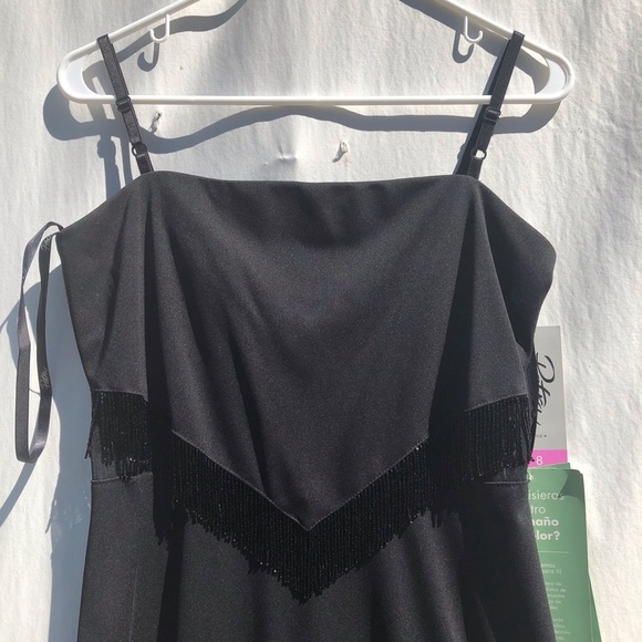 Vintage Maxi evening dress with black bids - Picture 6 of 11